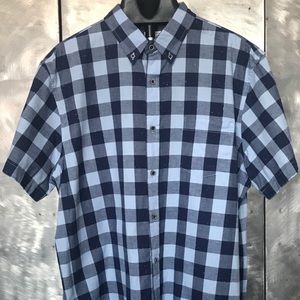 Rowm - Short-Sleeve Plaid Textured Shirt